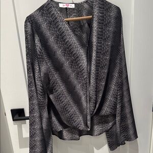 Buddy Love Black Snake Print Blouse